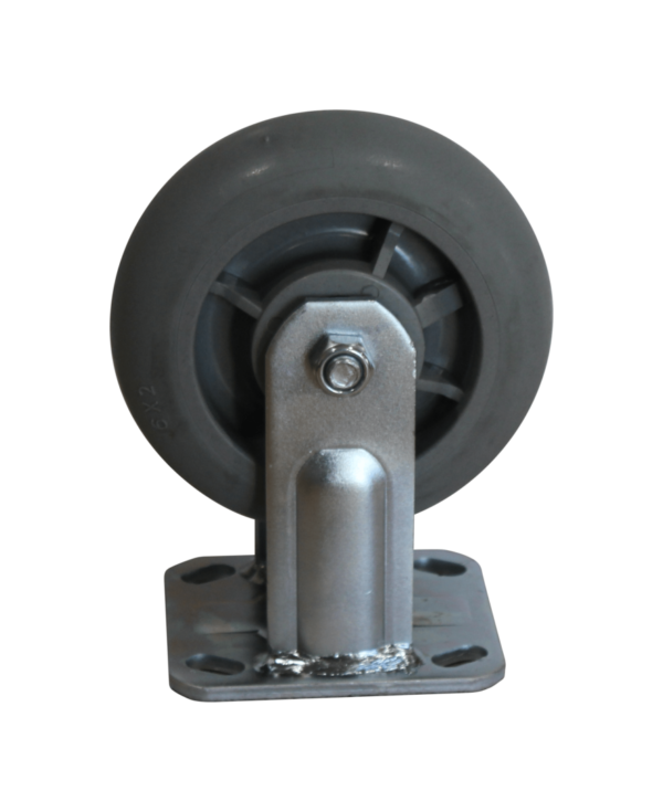 6” Thermo Rubber Rigid Caster 450 lbs. Capacity