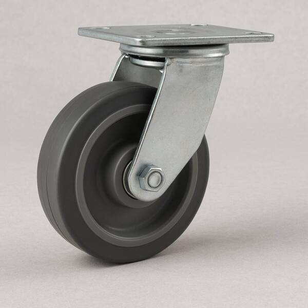 6” Thermo Rubber Swivel Caster 450 lbs. Capacity