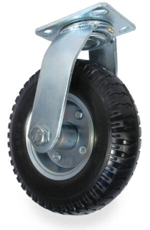 8” Pneumatic Bellman Cart Swivel Caster Wheel Flat Free / Foam Filled No Maintenance Needed 350lb Capacity