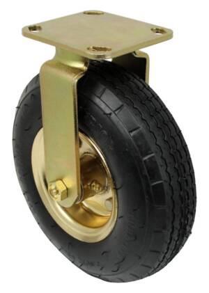 8” Brass Hub Pneumatic Bellman Cart Rigid Caster Air Filled 350lb Capacity