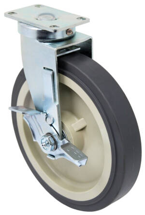 8” Swivel Caster w/ Brake Kit for Maid Carts 450lb Capacity